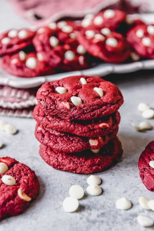 Red Velvet White Chocolate Chip Cookies