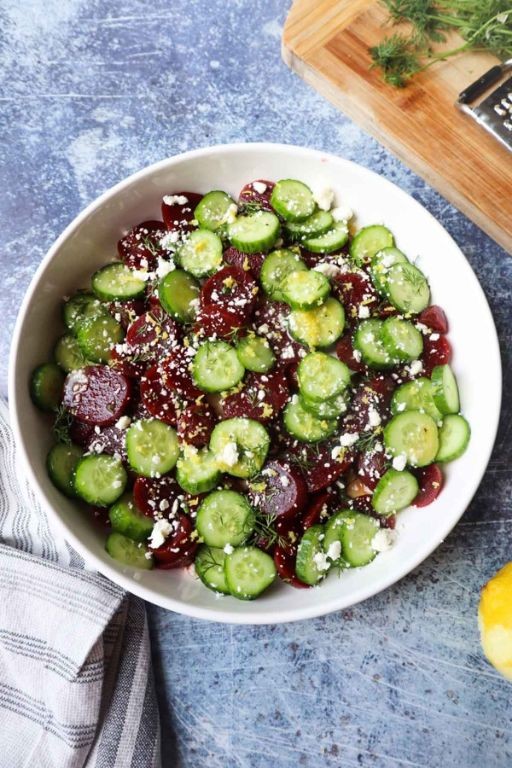 Refreshing Canned Beet and Cucumber Salad