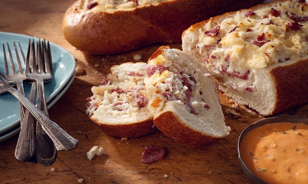 Reuben Stuffed French Bread