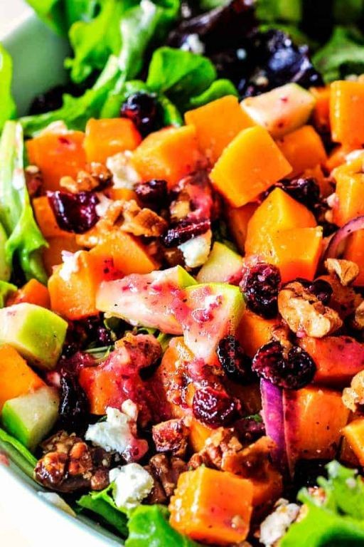 Roasted Butternut Squash and Cranberry Salad
