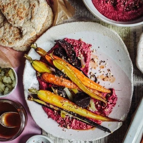 Roasted Carrot and Beetroot Hummus