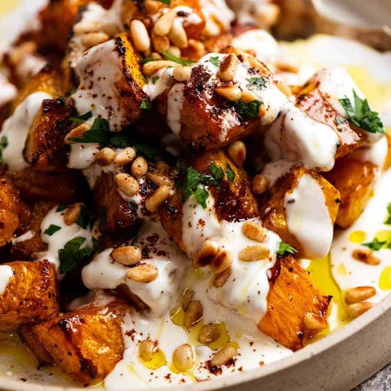 Roasted White Pumpkin with Garlic and Herbs