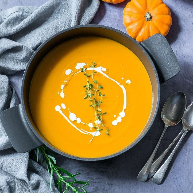 Rosemary and Garlic Roast Pumpkin Soup