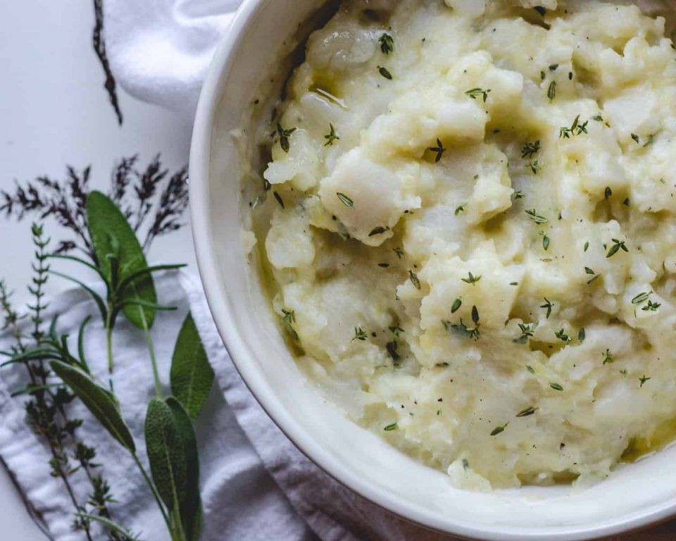 Rosemary and Thyme Mashed Turnips