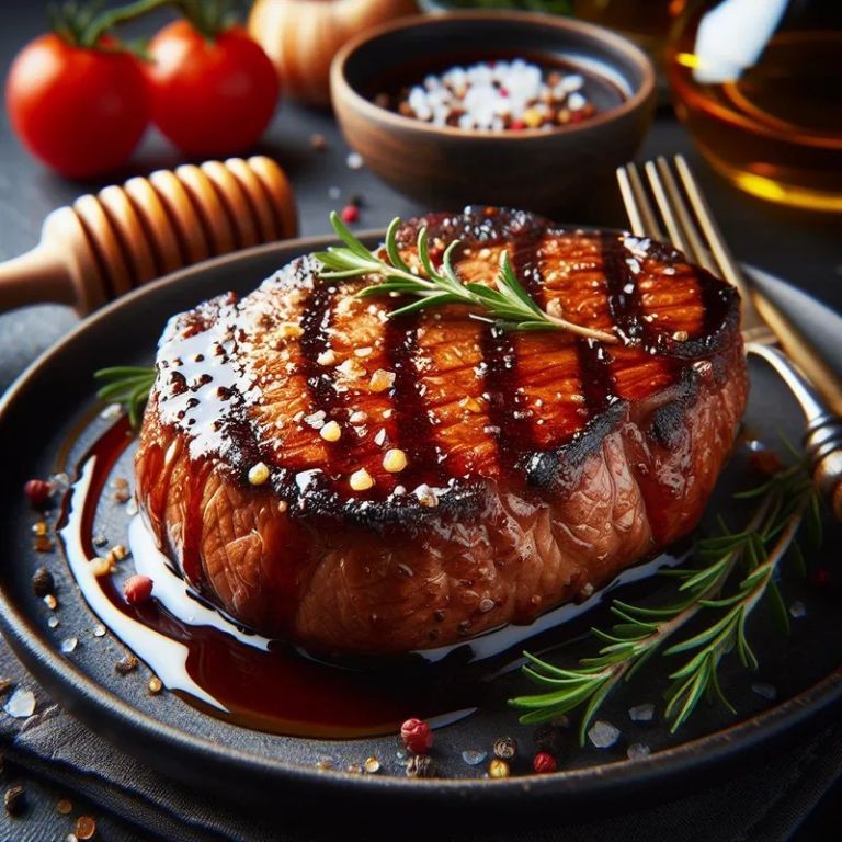 Round Steak with Honey Mustard Glaze