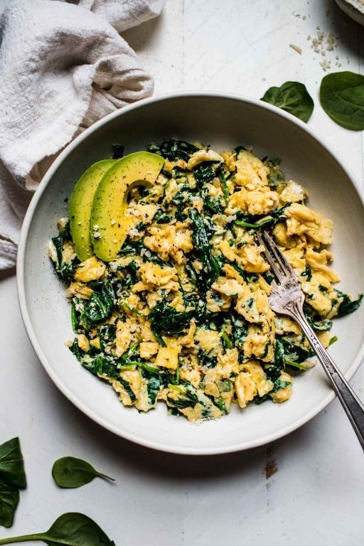 Scrambled Eggs with Spinach