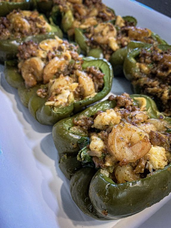 Seafood Stuffed Bell Peppers