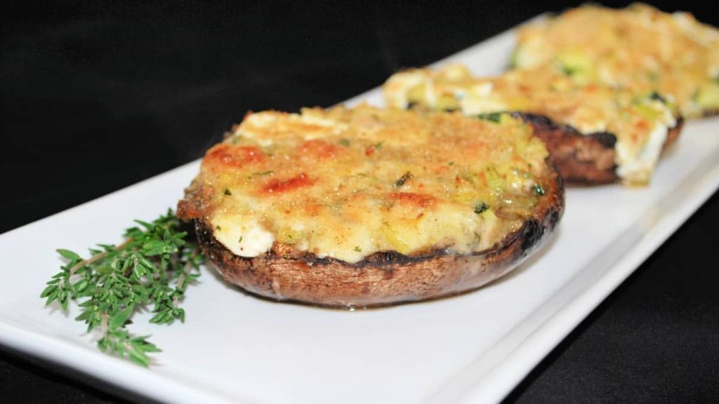 Shredded Zucchini and Cheese Stuffed Mushrooms