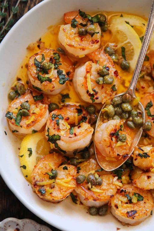 Shrimp Scampi with Lemon and Capers