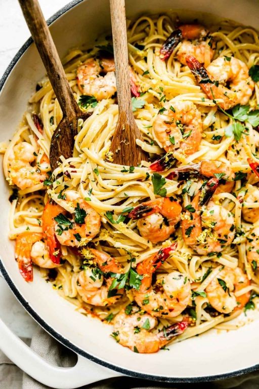 Shrimp Scampi with White Wine Sauce