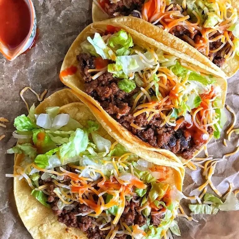 Simple Beef and Bean Tacos
