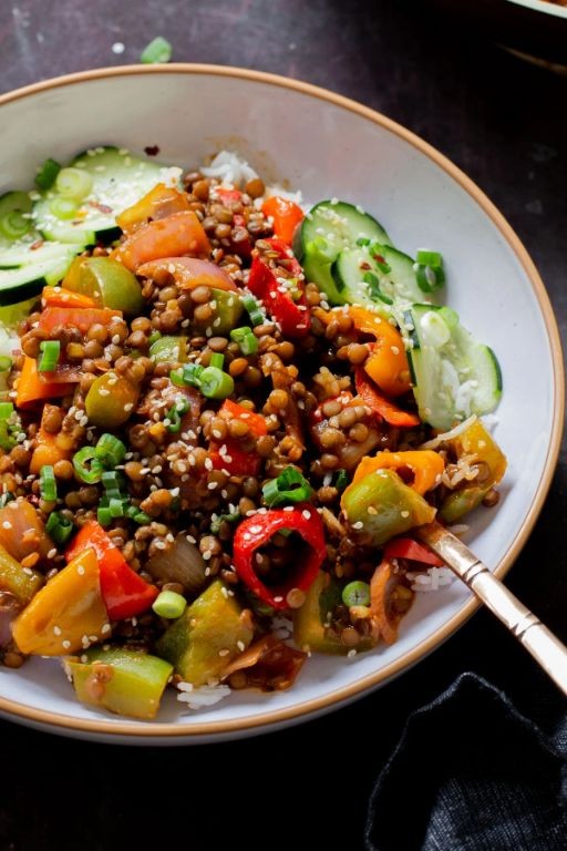 Simple Lentil and Vegetable Stir-Fry