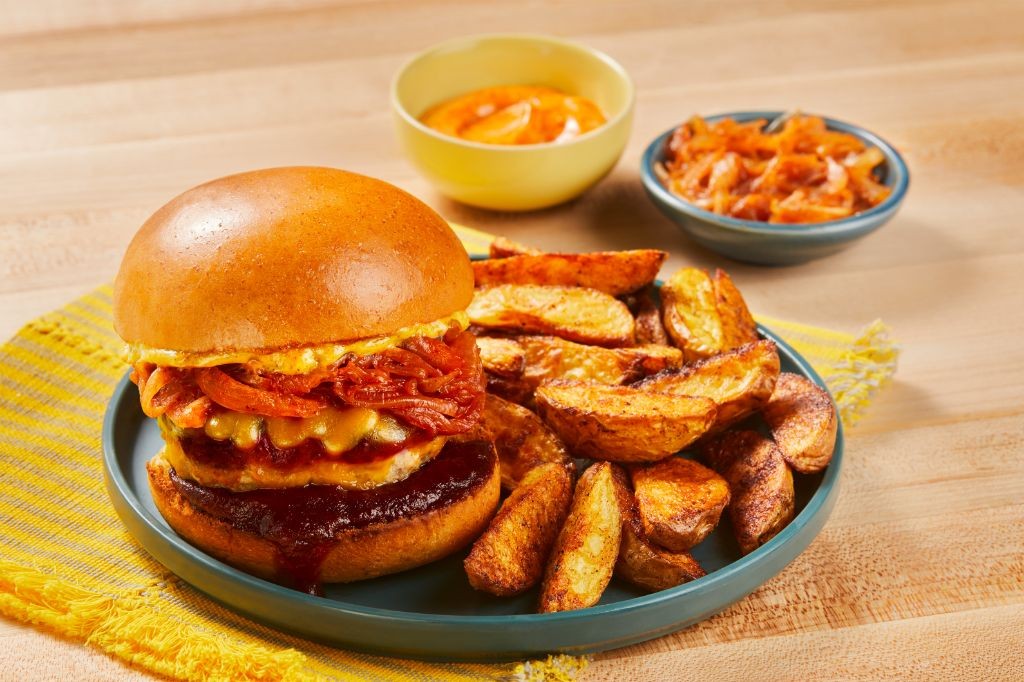 Skillet BBQ Cheddar Hamburger
