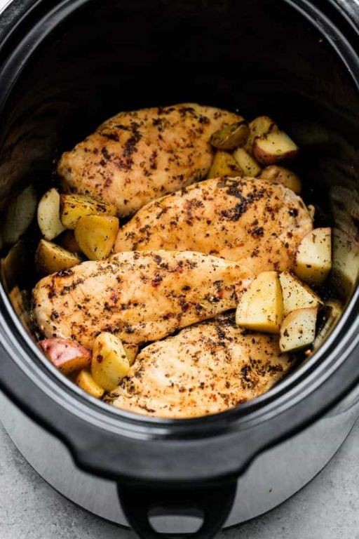 Slow Cooker Italian Herb Chicken and Potatoes