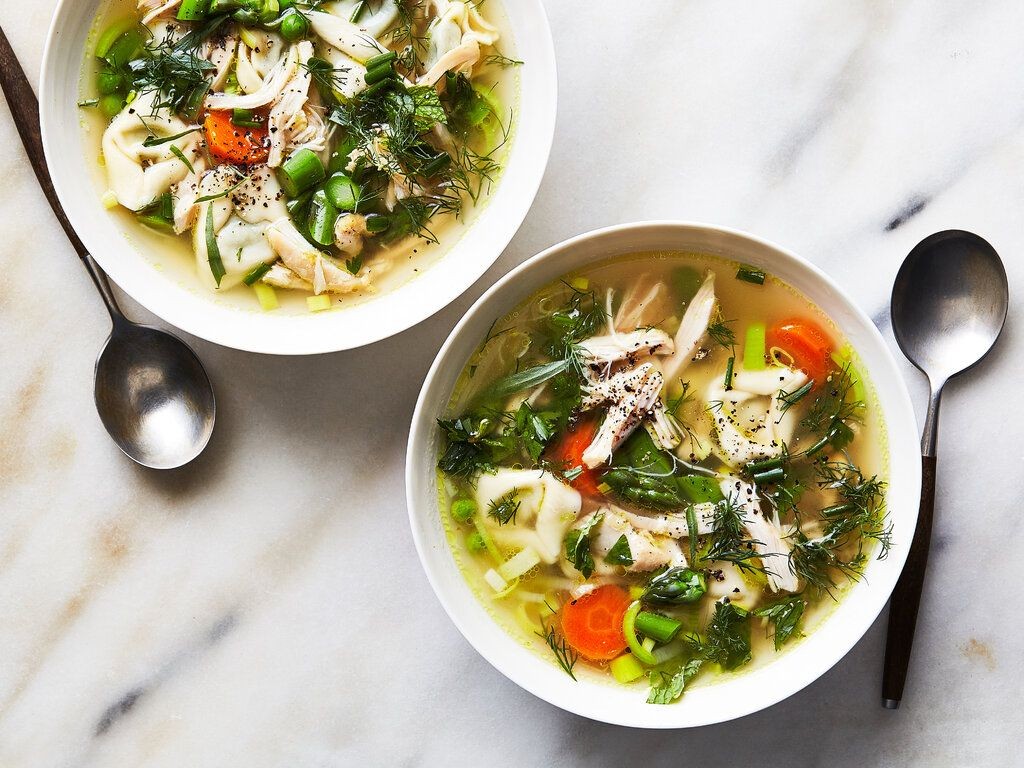 Slow Cooker Lemon Herb Chicken Noodle Soup
