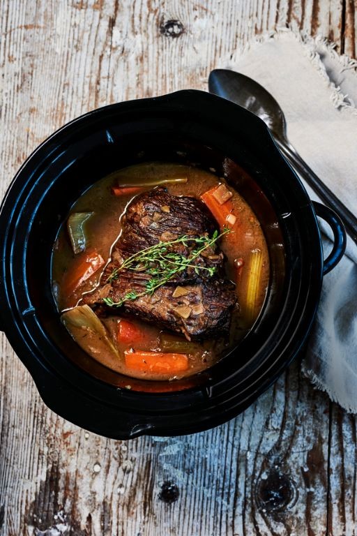 Slow-Cooked Beef Brisket with Red Wine