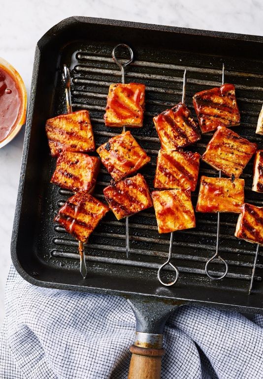 Smoked Tofu with BBQ Glaze