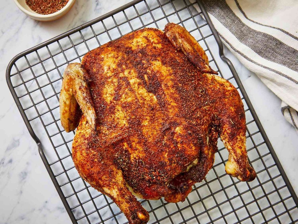 Smoky Paprika Air Fryer Rotisserie Chicken