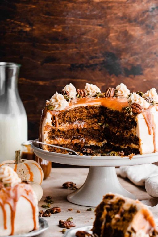 Spiced Pumpkin Caramel Cake