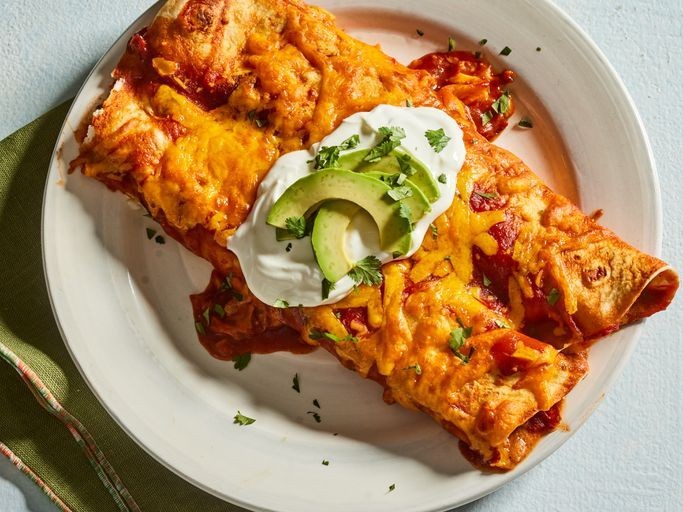 Spicy Mexican Crema Chicken Enchiladas
