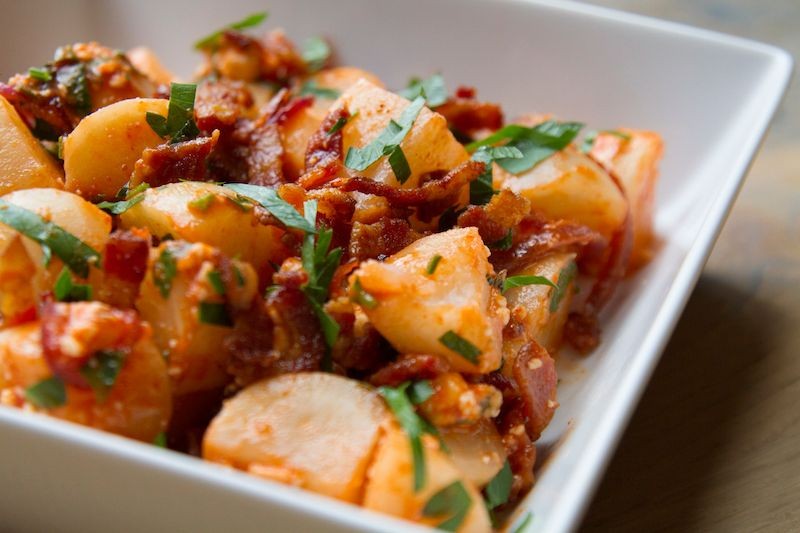 Spicy Sriracha Mashed Turnips