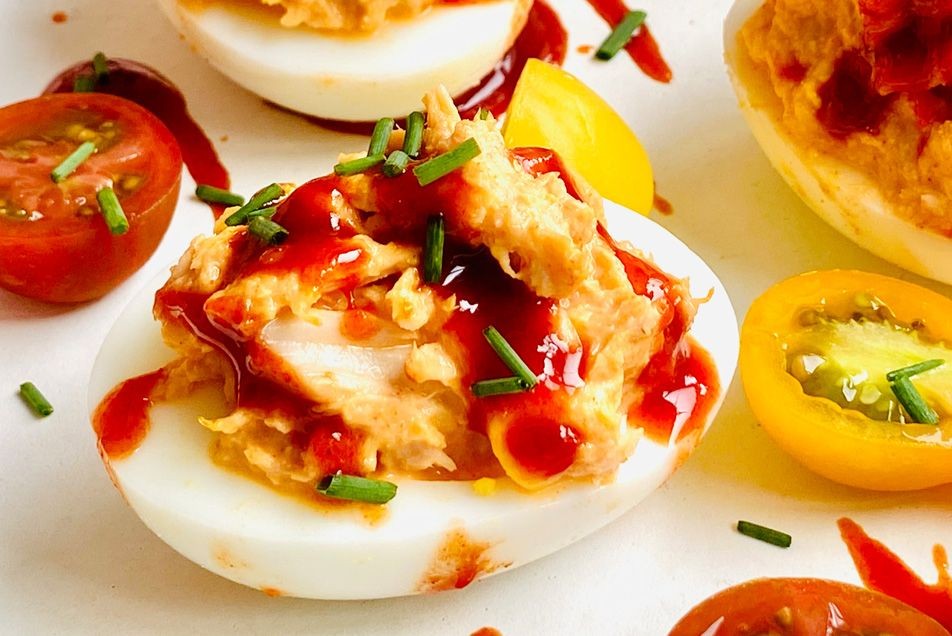 Spicy Ssamjang Deviled Eggs