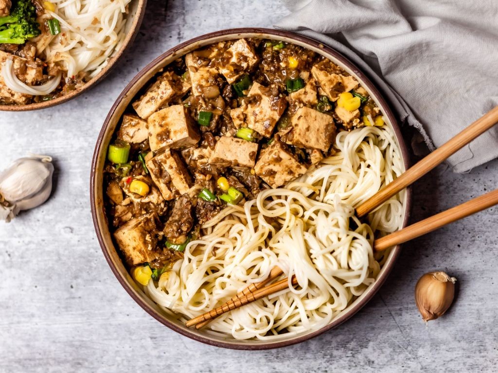 Spicy Tofu and Mushroom Stir-Fry