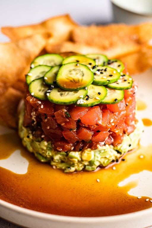 Spicy Tuna Tartare with Ponzu Drizzle