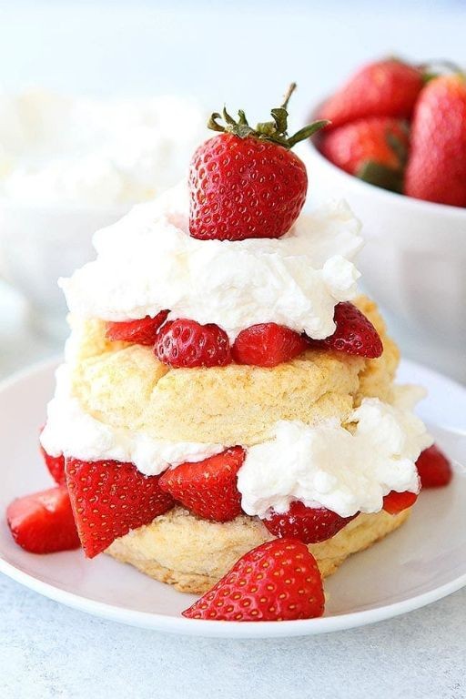 Strawberry Shortcake with Whipped Cream