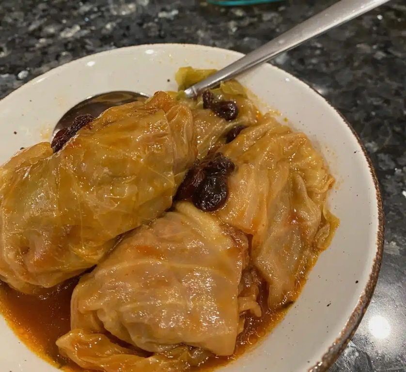 Stuffed Cabbage with Ground Chicken and Couscous