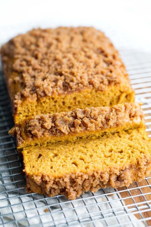 Sugar Pumpkin Bread with Cinnamon Streusel