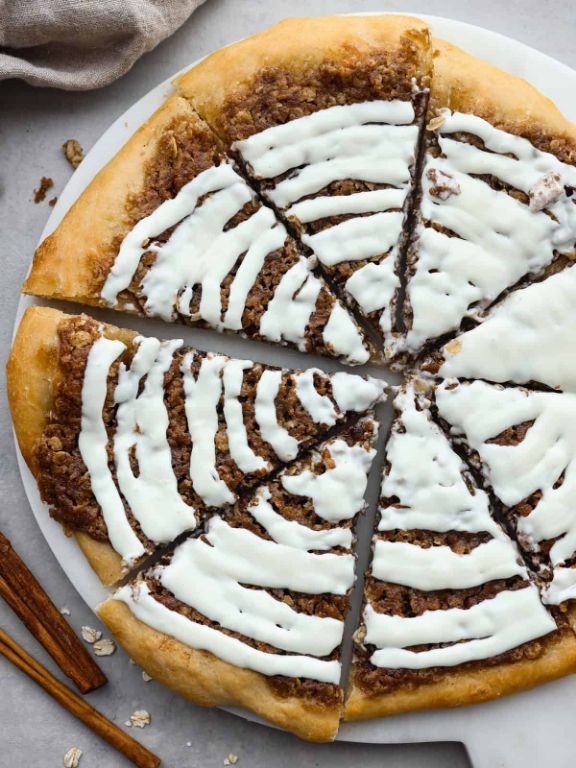 Sweet Cinnamon Pizza Bread Dessert