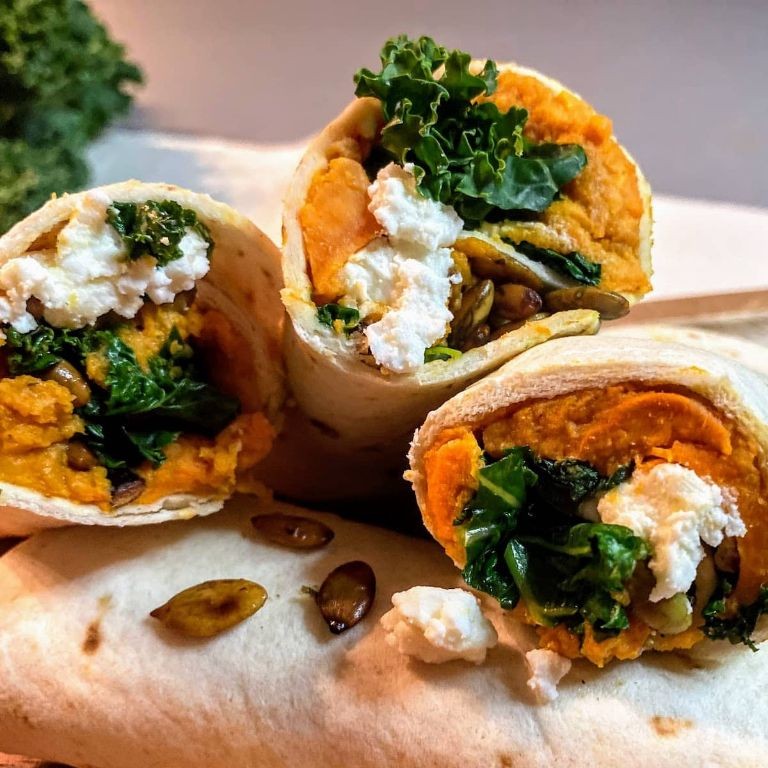 Sweet Potato Kale and Avocado Wrap
