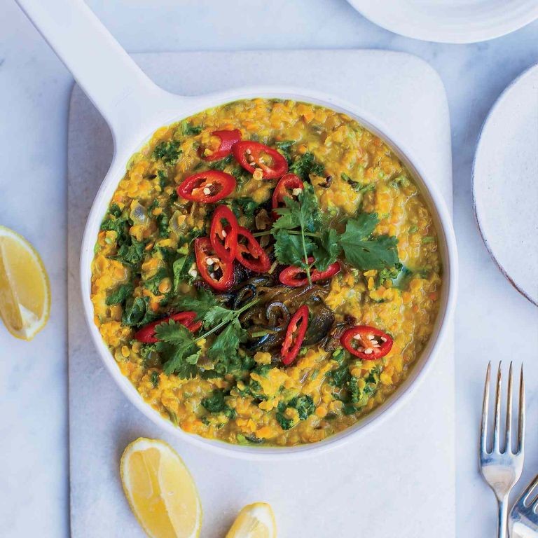 Swiss Chard Dal with Coconut Milk