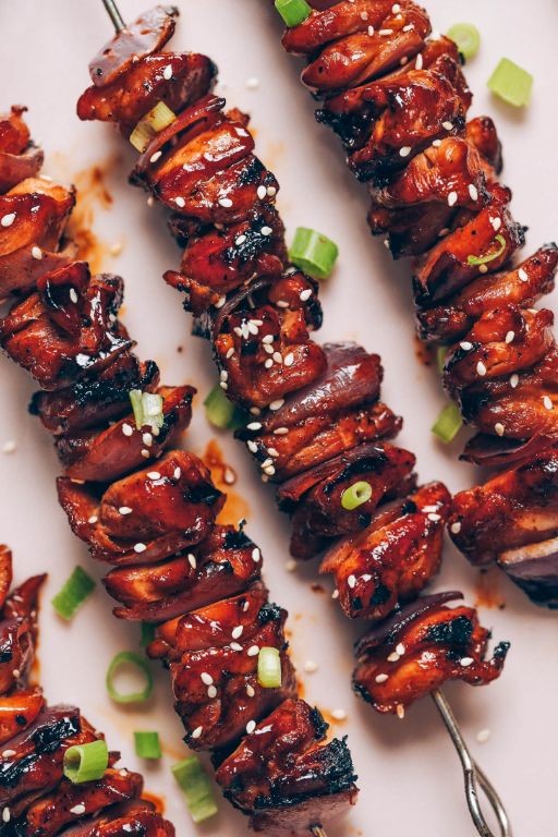 Teriyaki Glazed Chicken Skewers