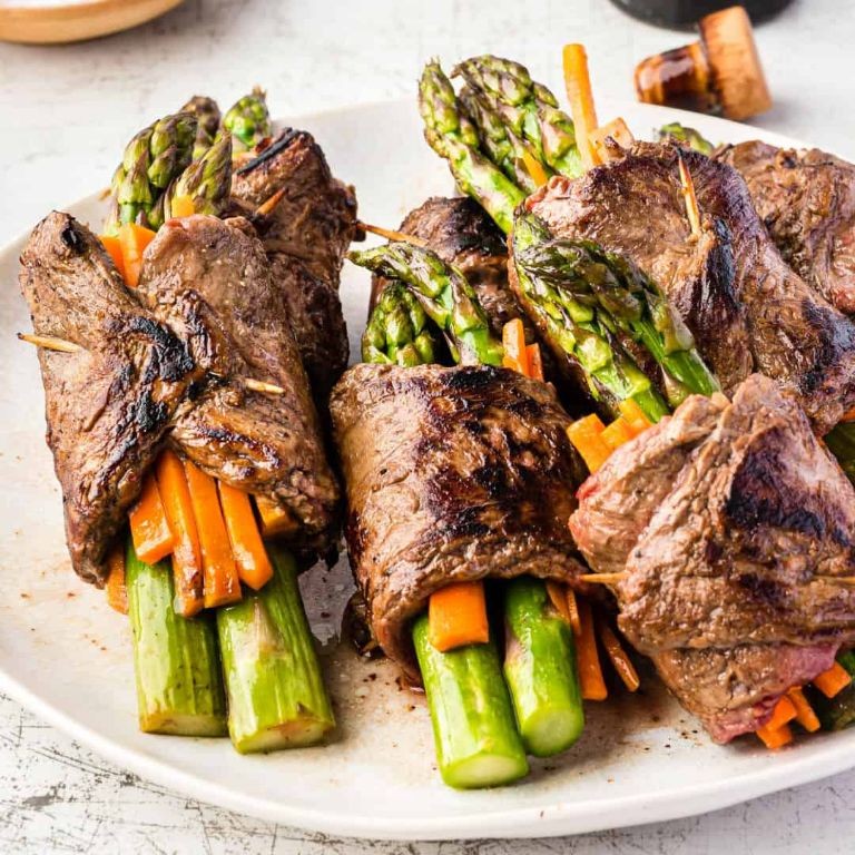 Thin Sirloin Steak and Asparagus Roll-Ups