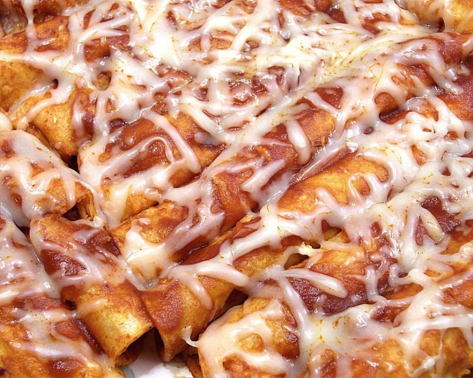 Three Sisters Enchiladas with Red Sauce