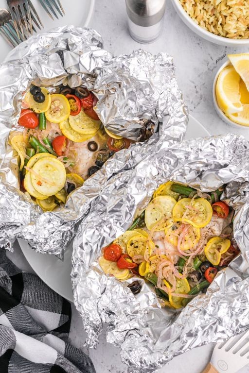Tilapia and Vegetable Foil Packets