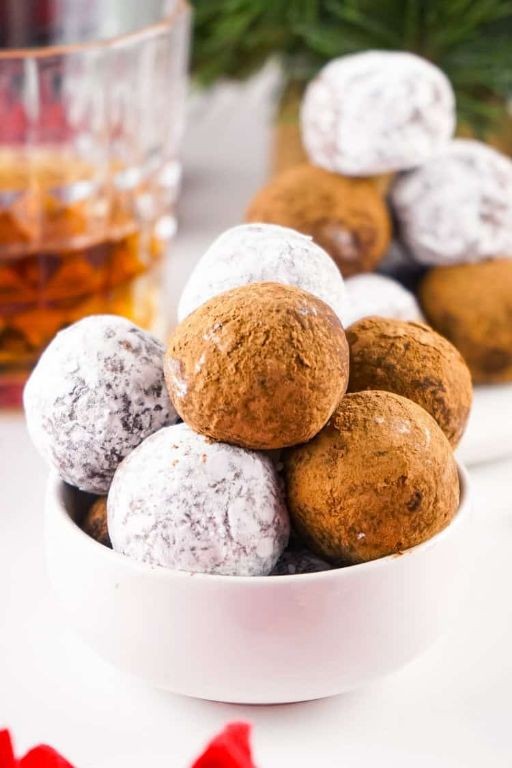 Toasted Coconut Whiskey Dough Balls