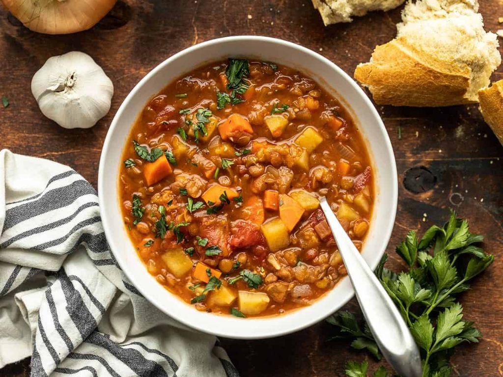 Tomato Basil Lentil Stew
