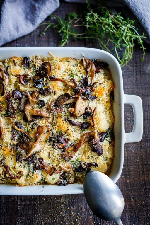 Truffle Oil Elbow Macaroni with Mushrooms