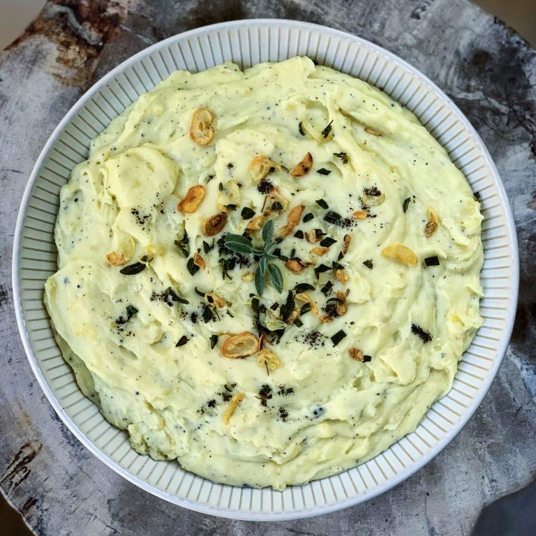 Truffle Oil and Mascarpone Mashed Potatoes