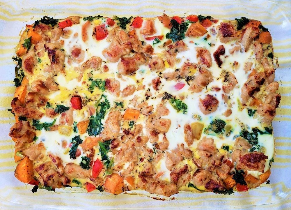 Turkey Sausage and Sweet Potato Breakfast Casserole