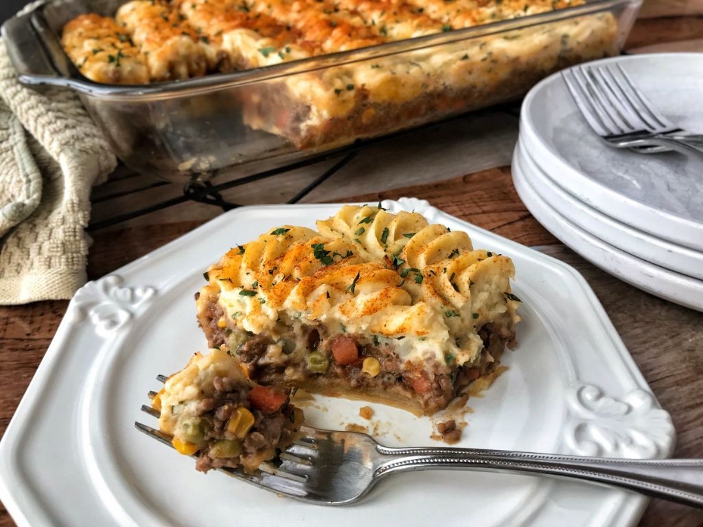 Turkey Shepherd Pie with Puff Pastry Topping