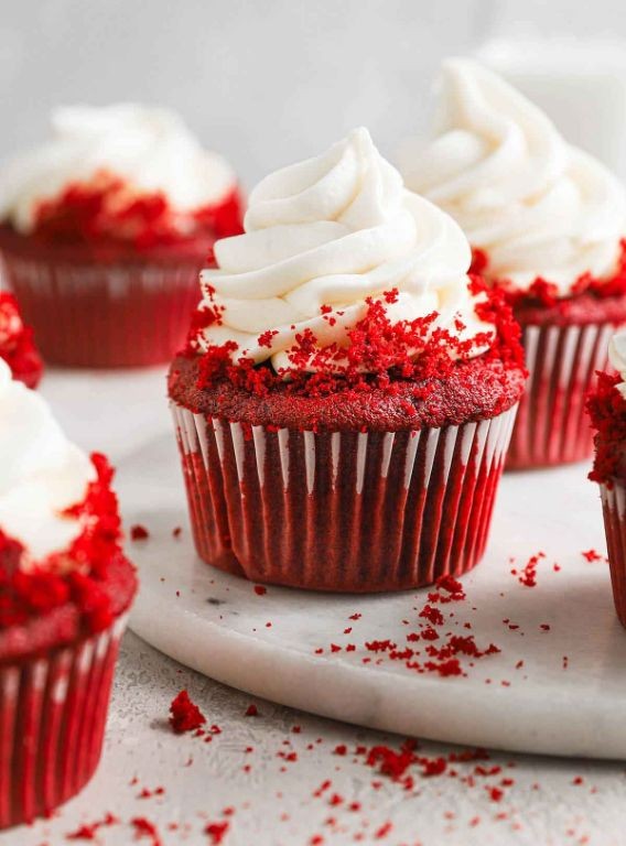 Two-Layer Red Velvet Cupcakes
