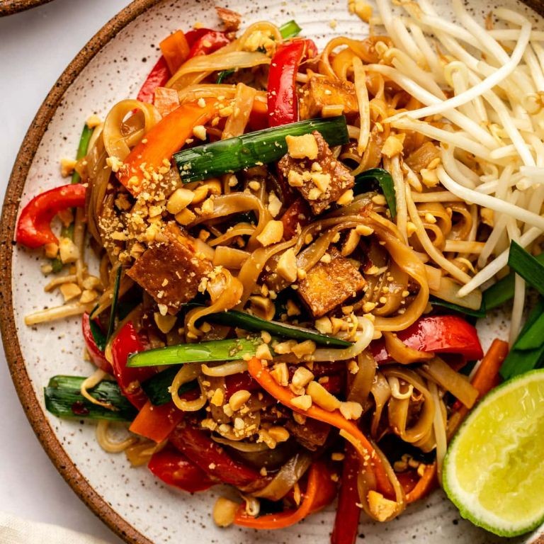 Vegan Pad Thai with Rice Noodles