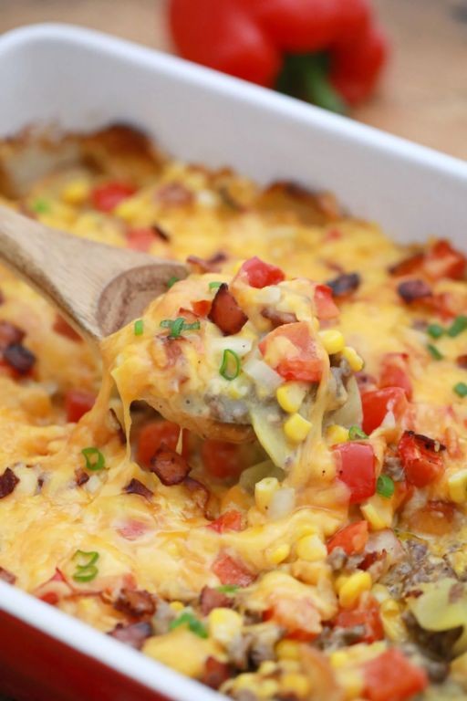 Vegetable-Packed Hamburger Potato Casserole