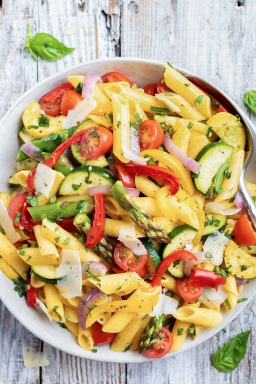 Vegetable-Packed Mostaccioli Primavera