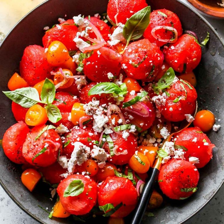 Watermelon and Tomato Salad with Fresh Herbs