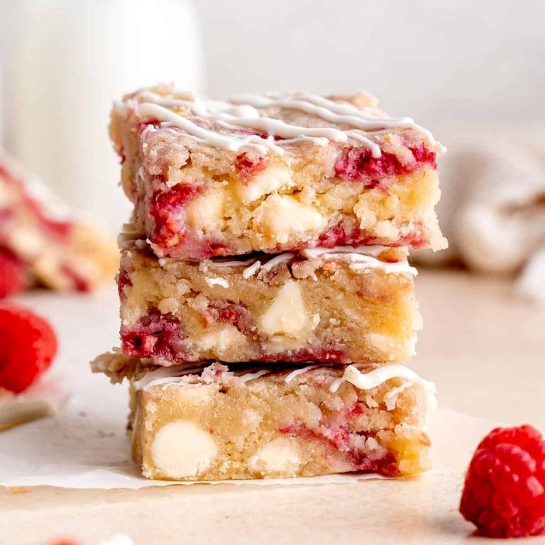 White Chocolate Raspberry Blondies